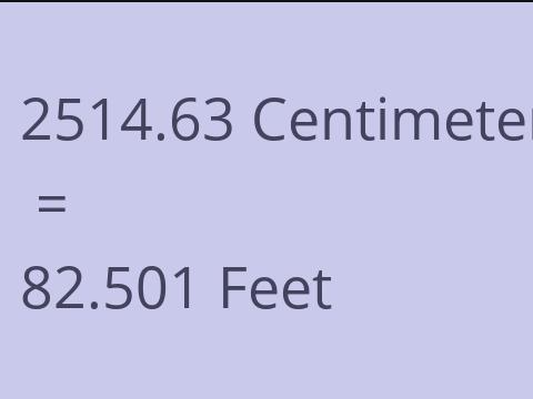 2514.63 CM TO FEET