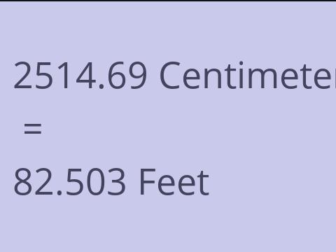 2514.69 CM TO FEET