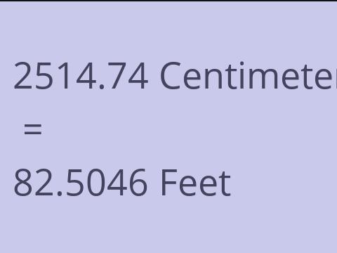 2514.74 CM TO FEET