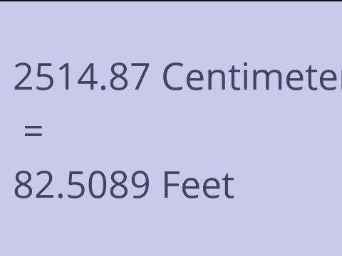 2514.87 CM TO FEET