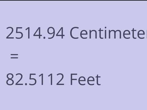 2514.94 CM TO FEET