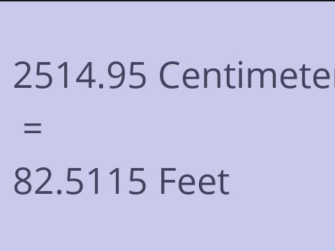 2514.95 CM TO FEET