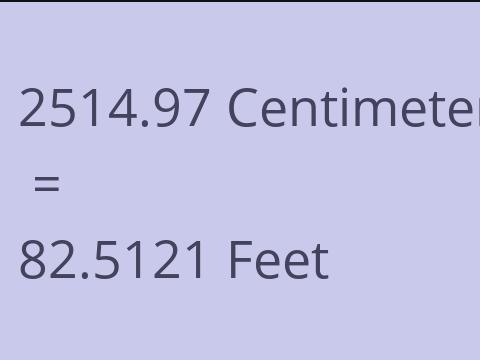 2514.97 CM TO FEET