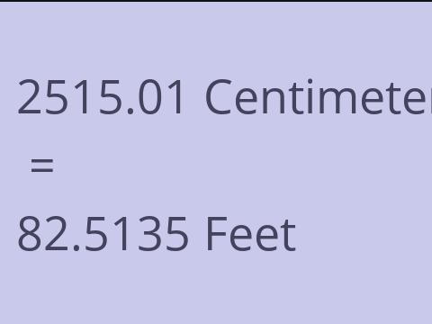 2515.01 CM TO FEET