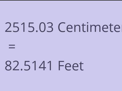 2515.03 CM TO FEET