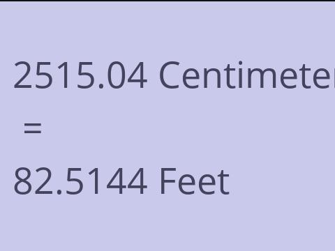 2515.04 CM TO FEET