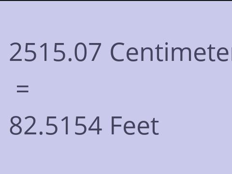 2515.07 CM TO FEET