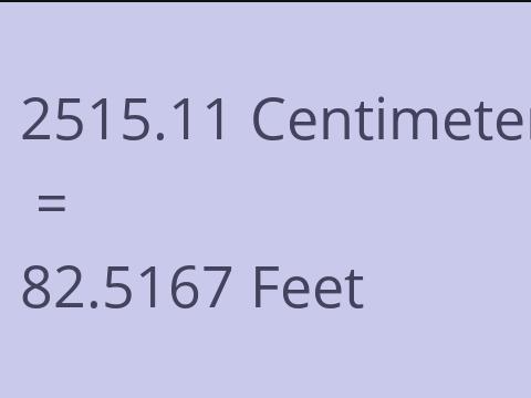 2515.11 CM TO FEET