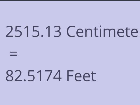 2515.13 CM TO FEET
