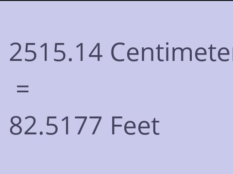 2515.14 CM TO FEET
