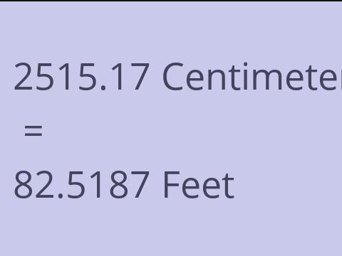 2515.17 CM TO FEET