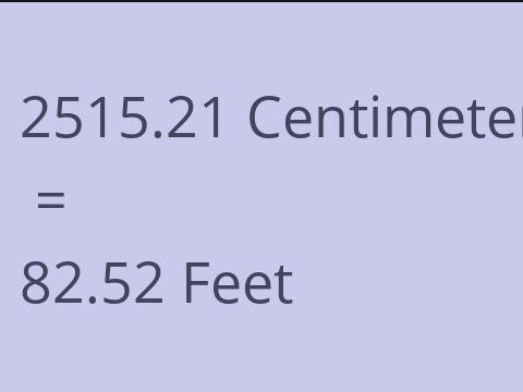 2515.21 CM TO FEET