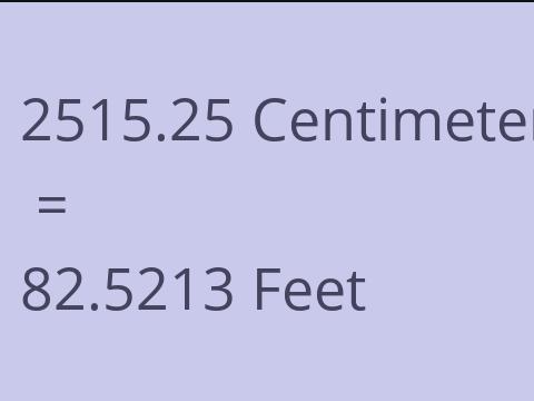 2515.25 CM TO FEET