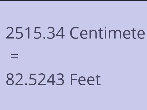 2515.34 CM TO FEET