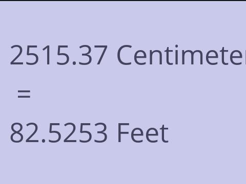 2515.37 CM TO FEET
