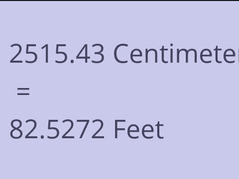 2515.43 CM TO FEET