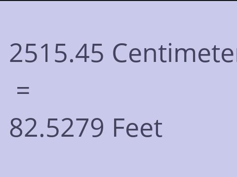 2515.45 CM TO FEET