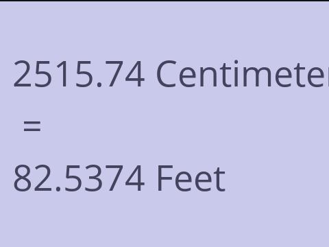 2515.74 CM TO FEET