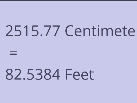 2515.77 CM TO FEET