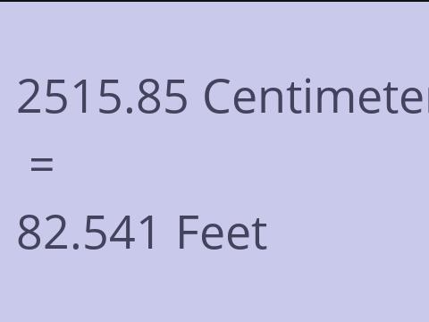 2515.85 CM TO FEET