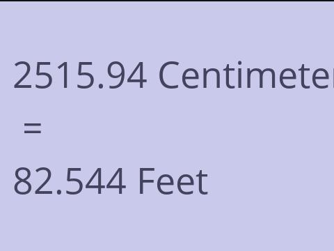 2515.94 CM TO FEET