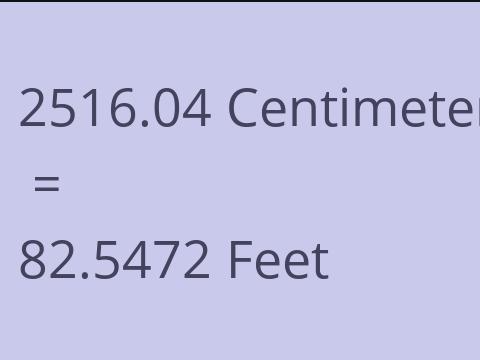 2516.04 CM TO FEET