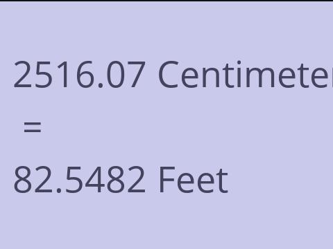 2516.07 CM TO FEET
