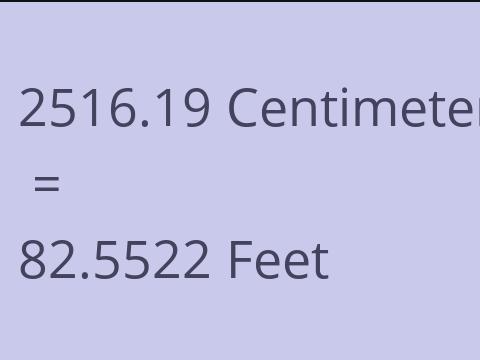 2516.19 CM TO FEET