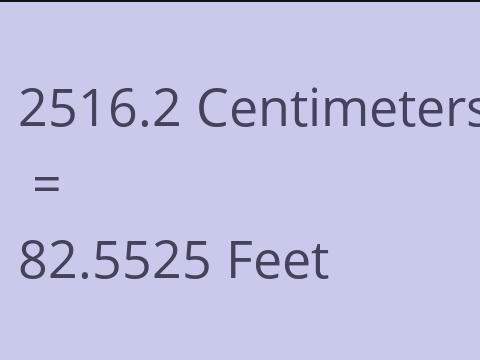 2516.2 CM TO FEET