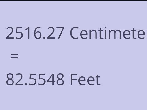 2516.27 CM TO FEET