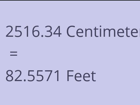 2516.34 CM TO FEET