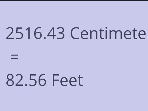 2516.43 CM TO FEET