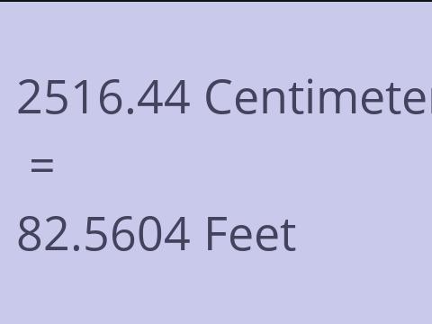 2516.44 CM TO FEET