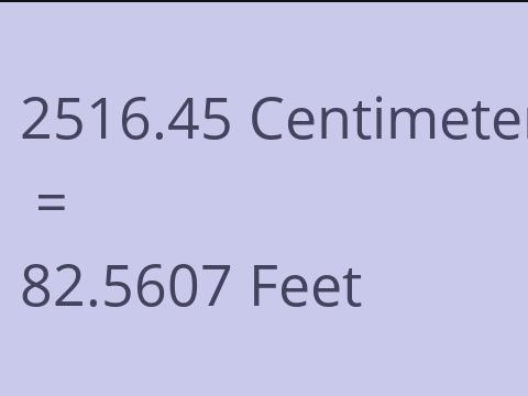 2516.45 CM TO FEET