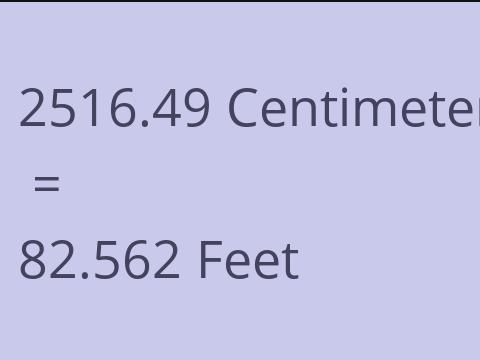 2516.49 CM TO FEET
