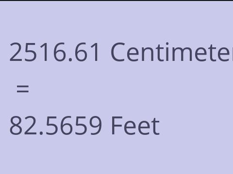 2516.61 CM TO FEET