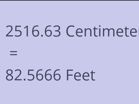 2516.63 CM TO FEET
