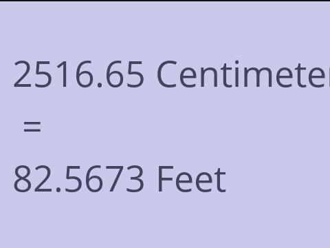 2516.65 CM TO FEET