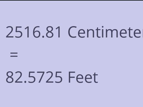2516.81 CM TO FEET