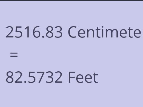 2516.83 CM TO FEET