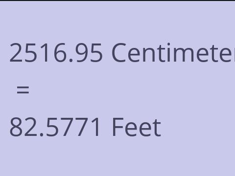 2516.95 CM TO FEET