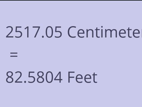 2517.05 CM TO FEET