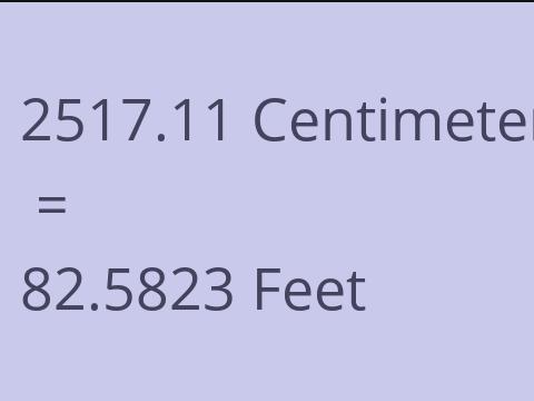 2517.11 CM TO FEET