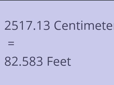 2517.13 CM TO FEET