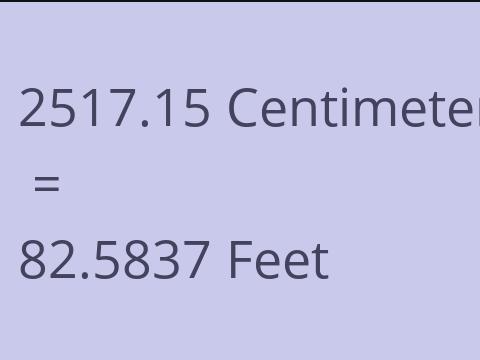 2517.15 CM TO FEET