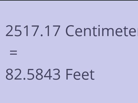 2517.17 CM TO FEET