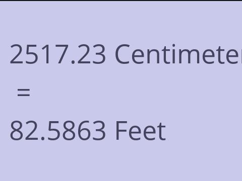 2517.23 CM TO FEET