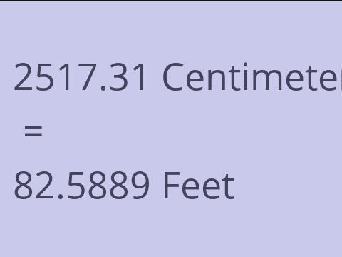 2517.31 CM TO FEET