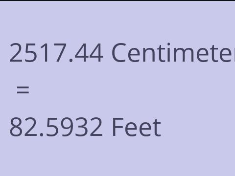 2517.44 CM TO FEET