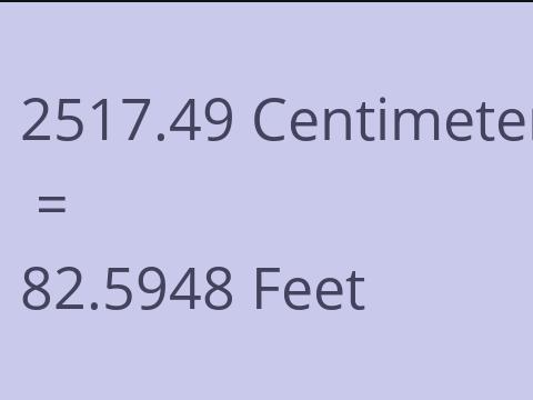 2517.49 CM TO FEET